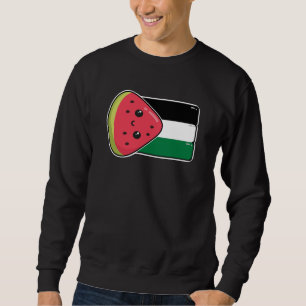 Cute Palestine flag with watermelon-Free Palestin Sweatshirt
