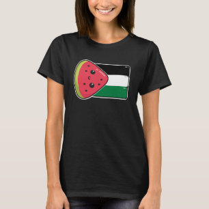 Cute Palestine flag with watermelon-Free Palestin T-Shirt