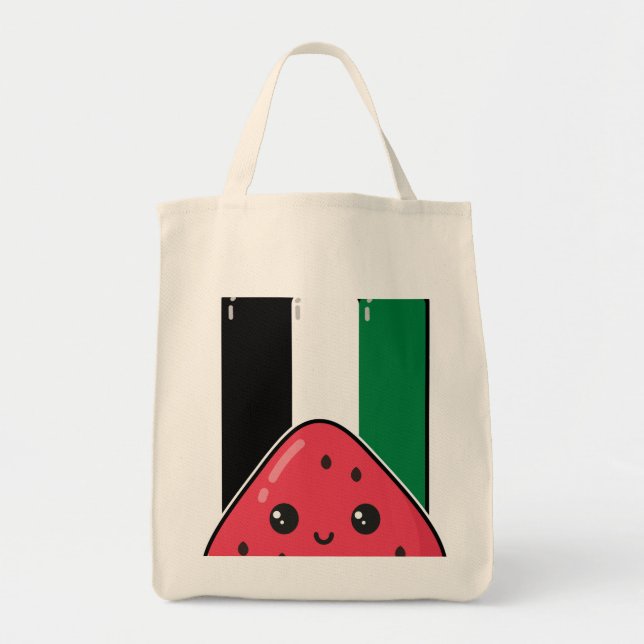 Cute Palestine flag with watermelon-Free Palestin  Tote Bag (Front)