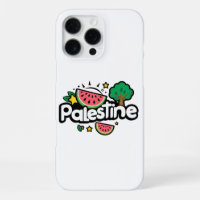 Cute Palestine word surrounded by watermelons tree