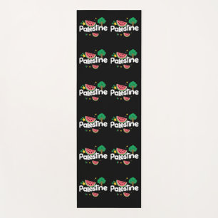 Cute Palestine word surrounded by watermelons tree Yoga Mat
