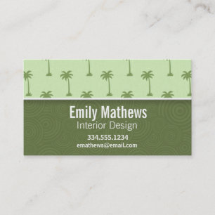 Cute Palm Tree Pattern Business Card