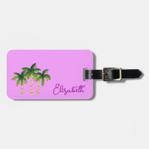 Cute Palm Trees Luggage Tag