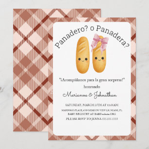 Cute Panadero o Panadera Baby Reveal  Invitation