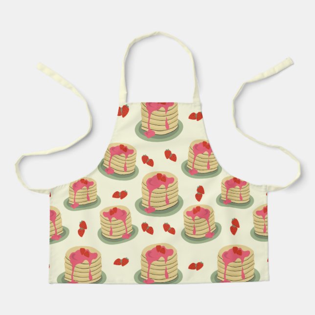 Cute Pancakes with Strawberry Syrup Apron (Front)