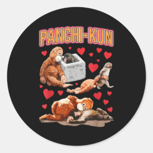 Cute panchi-kun baby monkey baby monkey funny meme classic round sticker