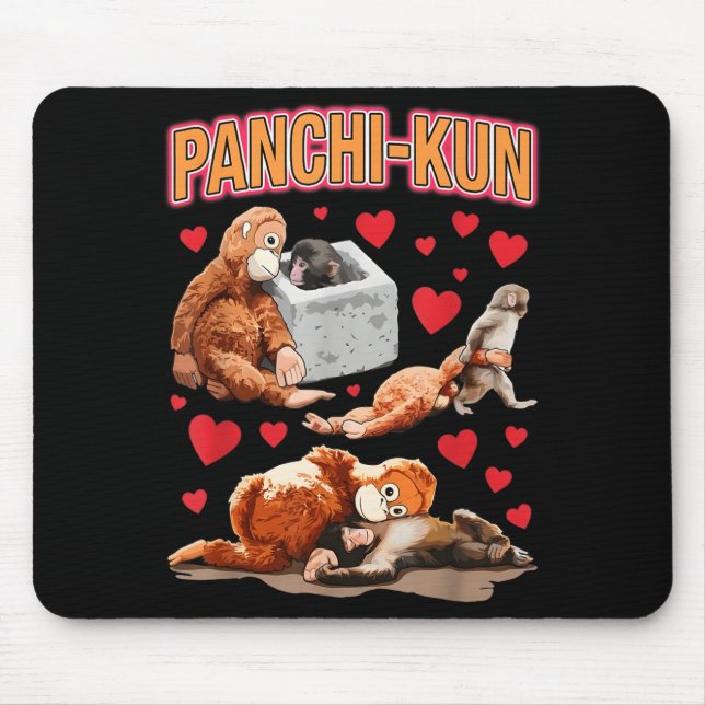 Cute panchi-kun baby monkey baby monkey funny meme mouse mat (Front)