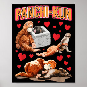 Cute panchi-kun baby monkey baby monkey funny meme poster