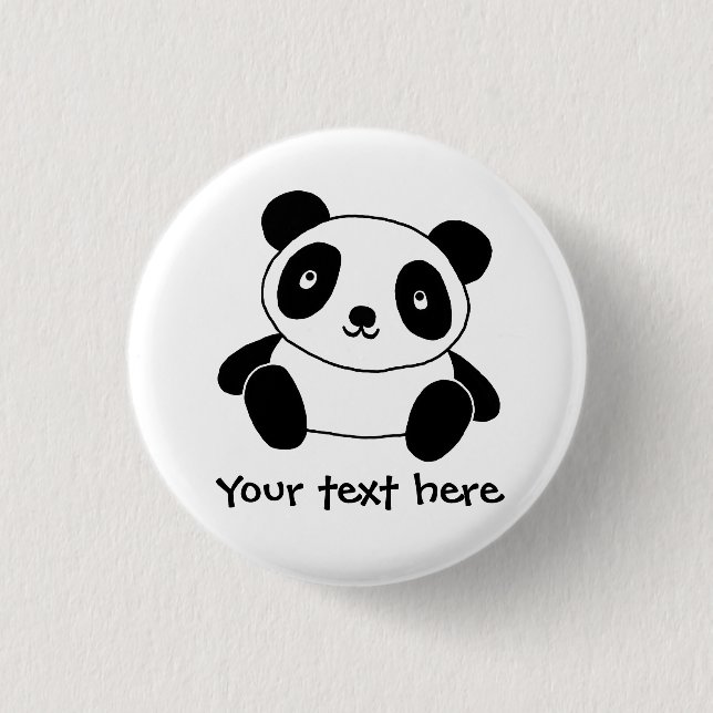 Cute Panda 3 Cm Round Badge (Front)