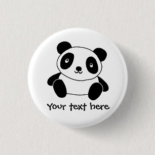 Cute Panda 3 Cm Round Badge