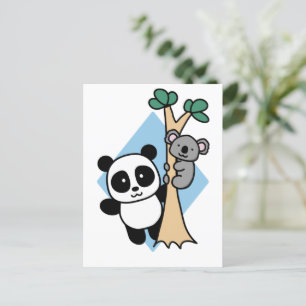 Cute Panda and Koala - Amanda Roos Postcard