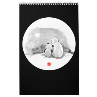 Cute Panda And Polar Bear Animal Lover Calendar