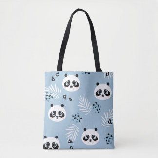 Cute Panda Animal Print Tote Bag