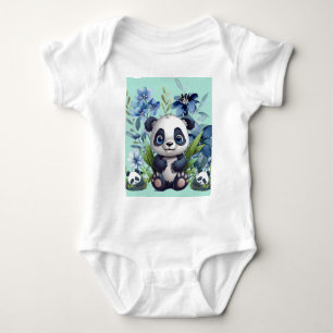Cute Panda Baby Bodysuit