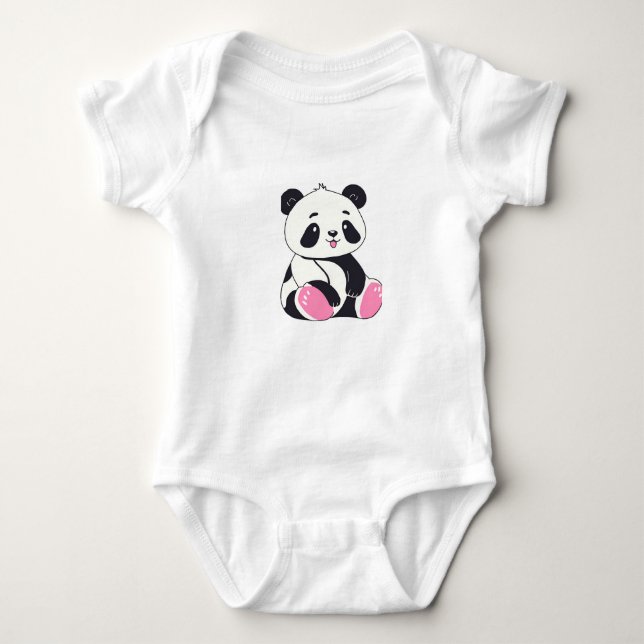 CUTE PANDA BABY BODYSUIT (Front)