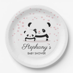 Cute Panda Baby Shower Paper Plates