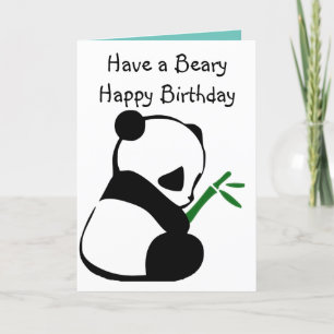 Cute Panda bamboo Card