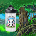 cute Panda bear add name kids Water Bottle<br><div class="desc">cute Panda bear add name kids Water Bottle</div>