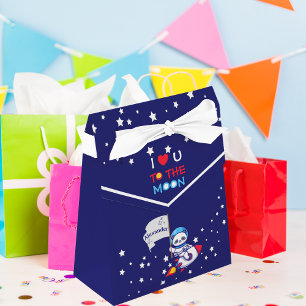 Cute Panda Bear Astronaut On Rocket Ship Kids  Favour Box