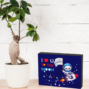 Cute Panda Bear Astronaut On Rocket Ship Kids  Photo Block