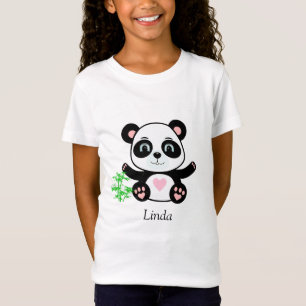 Cute Panda Bear & Bamboo T-Shirt