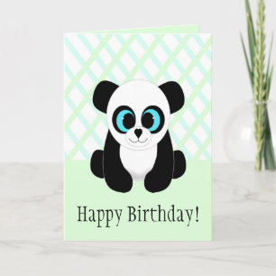 Cute Panda Bear Birthday Card