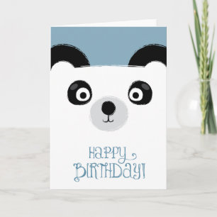 Cute Panda Bear Birthday Card