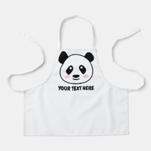 Cute panda bear cartoon kid's cooking and baking apron