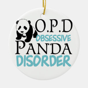 Cute Panda Bear Ceramic Tree Decoration