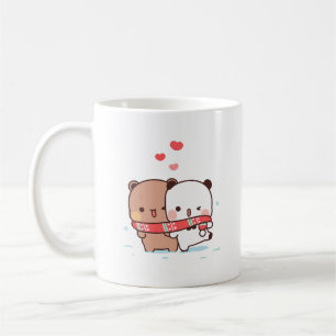 Cute Panda bear couple hugin, bubu and dudu love Coffee Mug