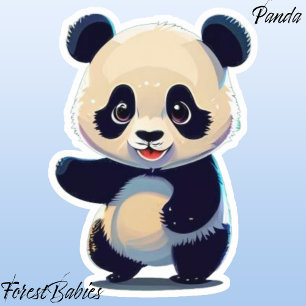 Cute Panda Bear Cub Animal Cartoon Graphic