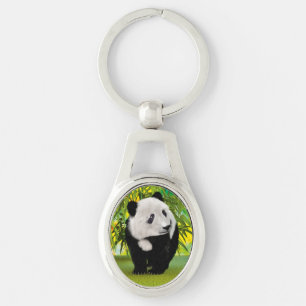 Cute Panda Bear Cub Kawaii Animal Lover Gift Key Ring