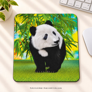 Cute Panda Bear Cub Kawaii Animal Lover Gift Mouse Mat