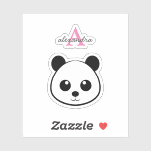 Cute panda bear custom Monogram 