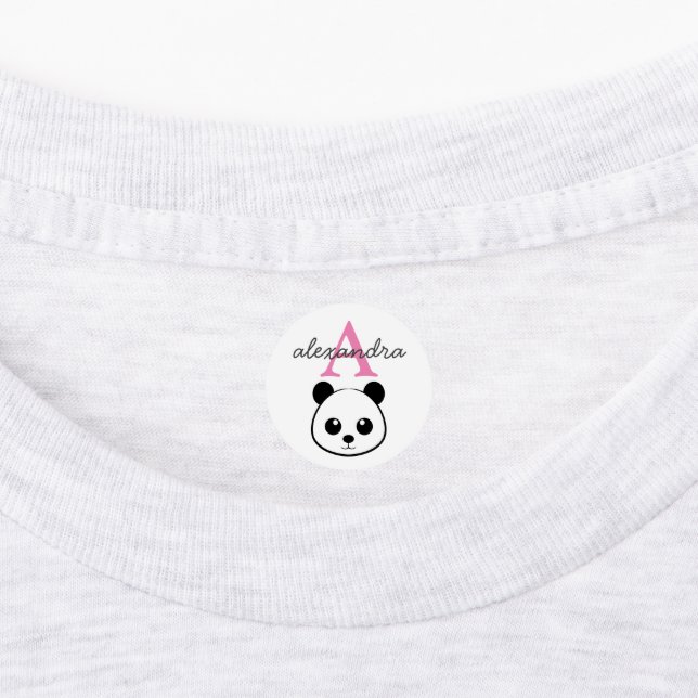 Cute panda bear custom Monogram  (Affixed)