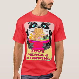 CUTE PANDA BEAR EATING OTAKU JAPANESE NOODLES BOWL T-Shirt