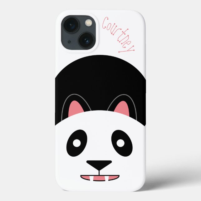 Cute Panda Bear Face Customisable Case-Mate iPhone Case (Back)