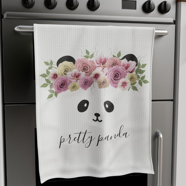 Cute Panda Bear Face Modern Nursery Kitchen Towel (Creator Uploaded)