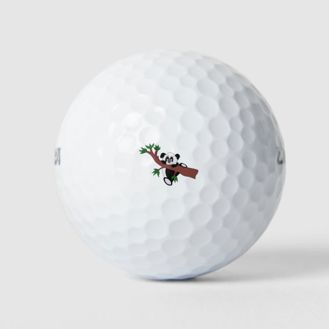 Cute Panda Bear Golf Balls (Front)