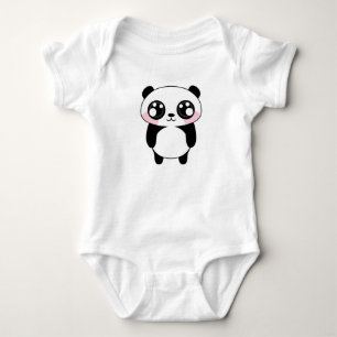 Cute Panda Bear Illustration Baby Bodysuit