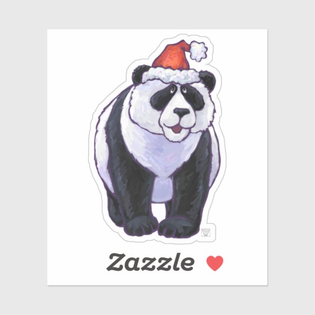 Cute Panda Bear in a Santa Hat (Sheet)