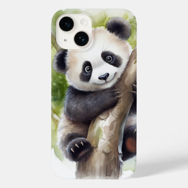 Cute Panda Bear In Tree  Case-Mate iPhone Case (Back)