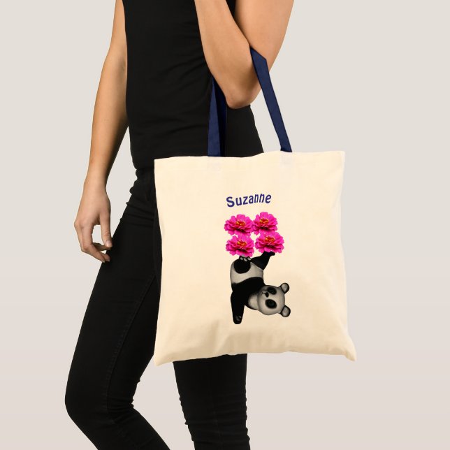 Cute Panda Bear Juggling Personalised Tote Bag (Front (Product))