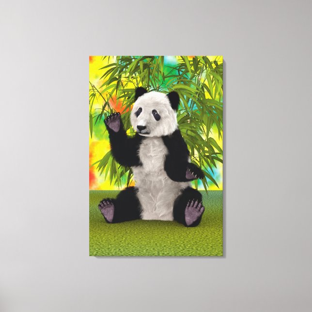 Cute Panda Bear Kawaii Animal Lover Perfect Gift Canvas Print (Front)
