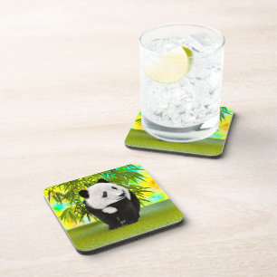 Cute Panda Bear Kawaii Animal Lover Perfect Gift Coaster