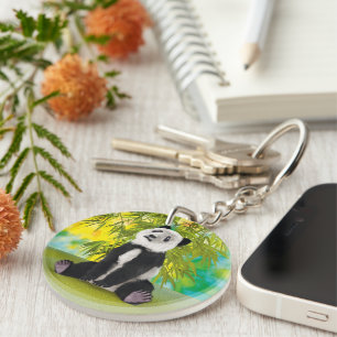 Cute Panda Bear Kawaii Animal Lover Perfect Gift Key Ring