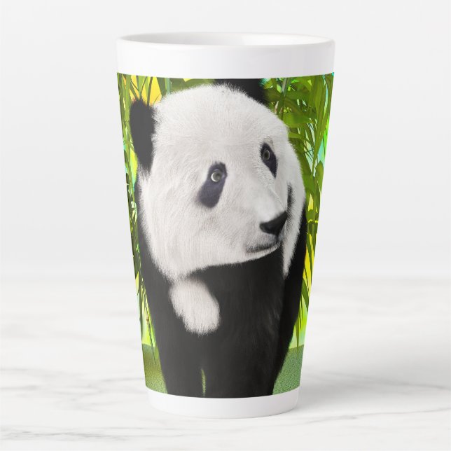 Cute Panda Bear Kawaii Animal Lover Perfect Gift Latte Mug (Front)