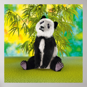 Cute Panda Bear Kawaii Animal Lover Perfect Gift Poster