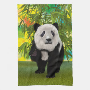 Cute Panda Bear Kawaii Animal Lover Perfect Gift Tea Towel