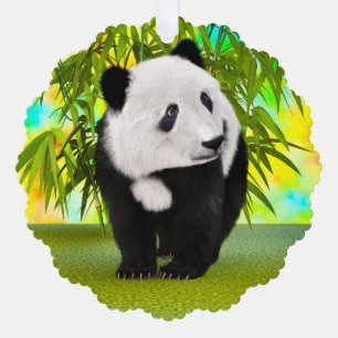 Cute Panda Bear Kawaii Animal Lover Perfect Gift Tree Decoration Card